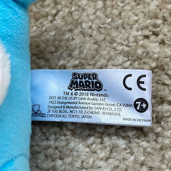 NWOT SUPER MARIO Nintendo Blue Sky YOSHI  8” Plush Officially Licensed - Picture 5 of 5